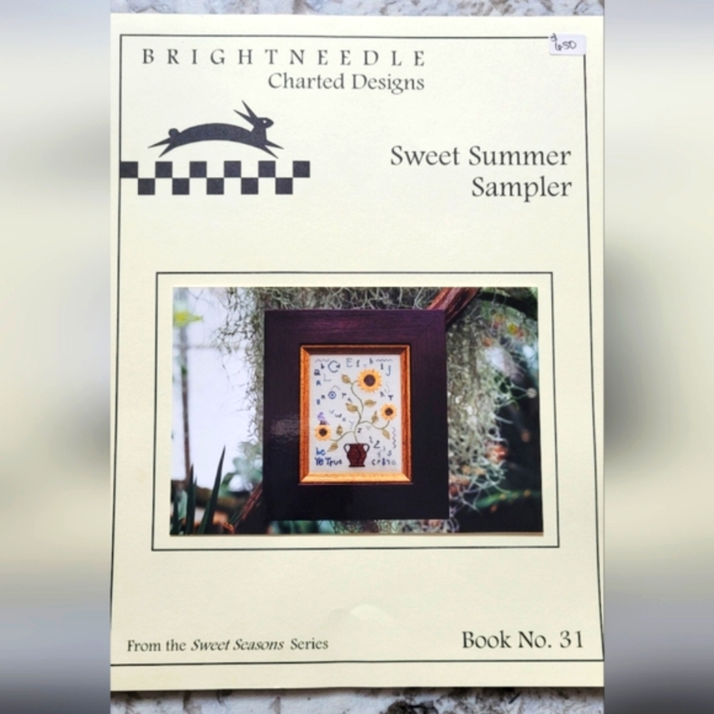 Sweet Summer Cross Stitch Sampler - Multicolor Fiber Art